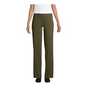 Lands’ End Starfish Mid Rise Straight Leg Elastic Waist Pull On Pants – L – EUC